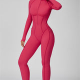 AlienDose | AlienShape™ Zip Jumpsuit | Long-Sleeve Zip Jumpsuit That Shows Off Your Curves