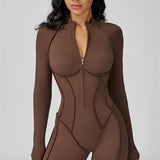 AlienDose | AlienShape™ Zip Jumpsuit | Long-Sleeve Zip Jumpsuit That Shows Off Your Curves