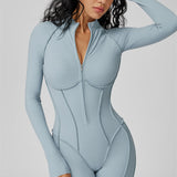 AlienDose | AlienShape™ Zip Jumpsuit | Long-Sleeve Zip Jumpsuit That Shows Off Your Curves