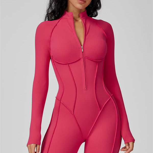 AlienDose | AlienShape™ Zip Jumpsuit | Long-Sleeve Zip Jumpsuit That Shows Off Your Curves