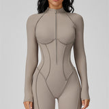 AlienDose | AlienShape™ Zip Jumpsuit | Long-Sleeve Zip Jumpsuit That Shows Off Your Curves