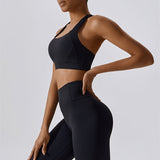 AlienDose | AlienShape™ Cross-Back Top & Leggings 2-Piece Set | Cross-Strap Sports Bra + Leggings to Train with Confidence