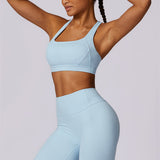 AlienDose | AlienShape™ Cross-Back Top & Leggings 2-Piece Set | Cross-Strap Sports Bra + Leggings to Train with Confidence