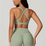 AlienDose | AlienShape™ Cross-Back Top | Cross-Strap Sports Bra to Train with Confidence