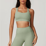 AlienDose | AlienShape™ Cross-Back Top & Leggings 2-Piece Set | Cross-Strap Sports Bra + Leggings to Train with Confidence