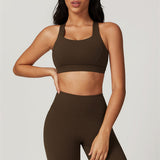 AlienDose | AlienShape™ Cross-Back Top & Leggings 2-Piece Set | Cross-Strap Sports Bra + Leggings to Train with Confidence