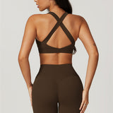AlienDose | AlienShape™ Cross-Back Top & Leggings 2-Piece Set | Cross-Strap Sports Bra + Leggings to Train with Confidence
