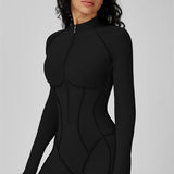 AlienDose | AlienShape™ Zip Jumpsuit | Long-Sleeve Zip Jumpsuit That Shows Off Your Curves