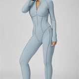 AlienDose | AlienShape™ Zip Jumpsuit | Long-Sleeve Zip Jumpsuit That Shows Off Your Curves