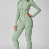 AlienDose | AlienShape™ Zip Jumpsuit | Long-Sleeve Zip Jumpsuit That Shows Off Your Curves