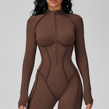 AlienDose | AlienShape™ Zip Jumpsuit | Long-Sleeve Zip Jumpsuit That Shows Off Your Curves