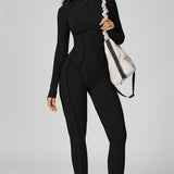AlienDose | AlienShape™ Zip Jumpsuit | Long-Sleeve Zip Jumpsuit That Shows Off Your Curves