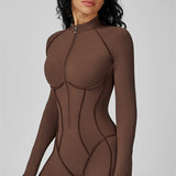 AlienDose | AlienShape™ Zip Jumpsuit | Long-Sleeve Zip Jumpsuit That Shows Off Your Curves
