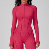 AlienDose | AlienShape™ Zip Jumpsuit | Long-Sleeve Zip Jumpsuit That Shows Off Your Curves