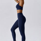 AlienDose | AlienShape™ Cross-Back Top & Leggings 2-Piece Set | Cross-Strap Sports Bra + Leggings to Train with Confidence