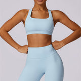 AlienDose | AlienShape™ Cross-Back Top & Leggings 2-Piece Set | Cross-Strap Sports Bra + Leggings to Train with Confidence