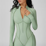 AlienDose | AlienShape™ Zip Jumpsuit | Long-Sleeve Zip Jumpsuit That Shows Off Your Curves