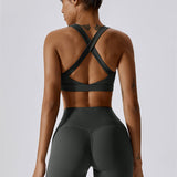 AlienDose | AlienShape™ Cross-Back Top | Cross-Strap Sports Bra to Train with Confidence