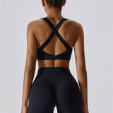 AlienDose | AlienShape™ Cross-Back Top | Cross-Strap Sports Bra to Train with Confidence