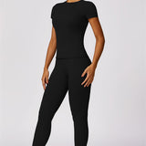 AlienDose | AlienMove™ Minimalist Tee | Short-Sleeve Sports Tee That Flatters Your Silhouette