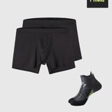 AlienDose | 2-Pack Bamboo Fibre Performance Briefs + 1 Pair of Running Socks