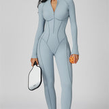 AlienDose | AlienShape™ Zip Jumpsuit | Long-Sleeve Zip Jumpsuit That Shows Off Your Curves