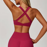 AlienDose | AlienShape™ Cross-Back Top | Cross-Strap Sports Bra to Train with Confidence
