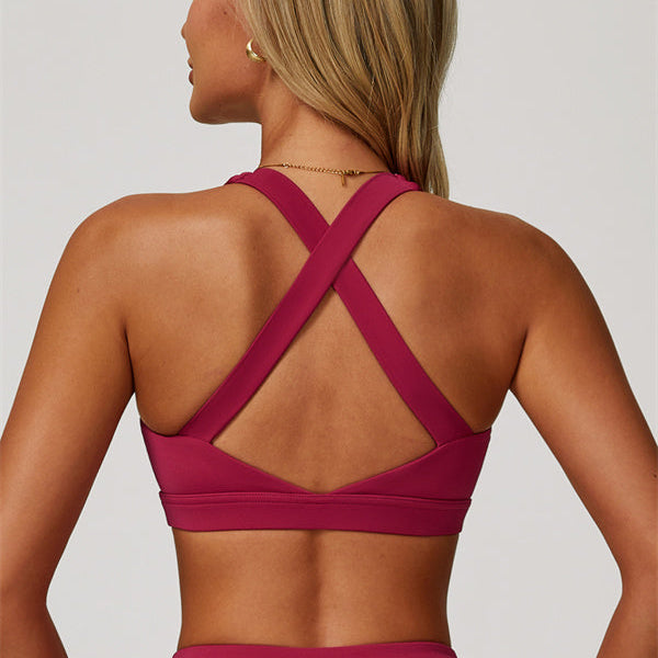 AlienDose | AlienShape™ Cross-Back Top | Cross-Strap Sports Bra to Train with Confidence