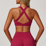 AlienDose | AlienShape™ Cross-Back Top | Cross-Strap Sports Bra to Train with Confidence