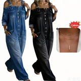 AlienDose | Off-Shoulder Denim Jumpsuit