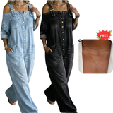 AlienDose | Off-Shoulder Denim Jumpsuit