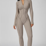 AlienDose | AlienShape™ Zip Jumpsuit | Long-Sleeve Zip Jumpsuit That Shows Off Your Curves
