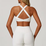 AlienDose | AlienShape™ Cross-Back Top & Leggings 2-Piece Set | Cross-Strap Sports Bra + Leggings to Train with Confidence