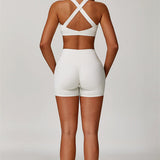 AlienDose | AlienShape™ Cross-Back Top | Cross-Strap Sports Bra to Train with Confidence