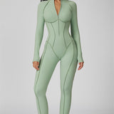 AlienDose | AlienShape™ Zip Jumpsuit | Long-Sleeve Zip Jumpsuit That Shows Off Your Curves