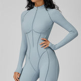 AlienDose | AlienShape™ Zip Jumpsuit | Long-Sleeve Zip Jumpsuit That Shows Off Your Curves