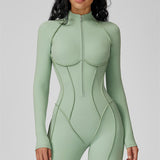AlienDose | AlienShape™ Zip Jumpsuit | Long-Sleeve Zip Jumpsuit That Shows Off Your Curves