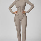 AlienDose | AlienShape™ Zip Jumpsuit | Long-Sleeve Zip Jumpsuit That Shows Off Your Curves