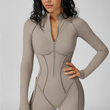 AlienDose | AlienShape™ Zip Jumpsuit | Long-Sleeve Zip Jumpsuit That Shows Off Your Curves