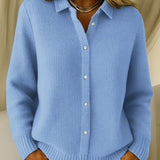 AlienDose | Textured Knit Button Cardigan