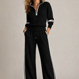 AlienDose | Knit Set: Half-Zip Jumper & Wide-Leg Pants