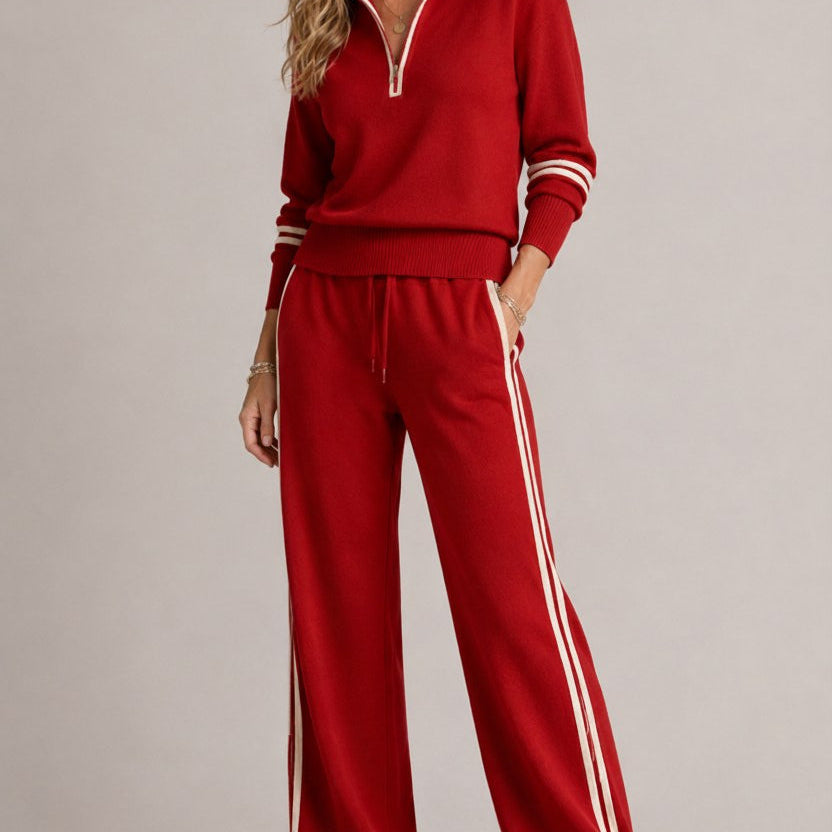 AlienDose | Knit Set: Half-Zip Jumper & Wide-Leg Pants