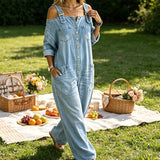 AlienDose | Off-Shoulder Denim Jumpsuit