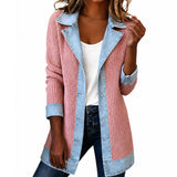 AlienDose | Ribbed Knit Jacket with Denim Details