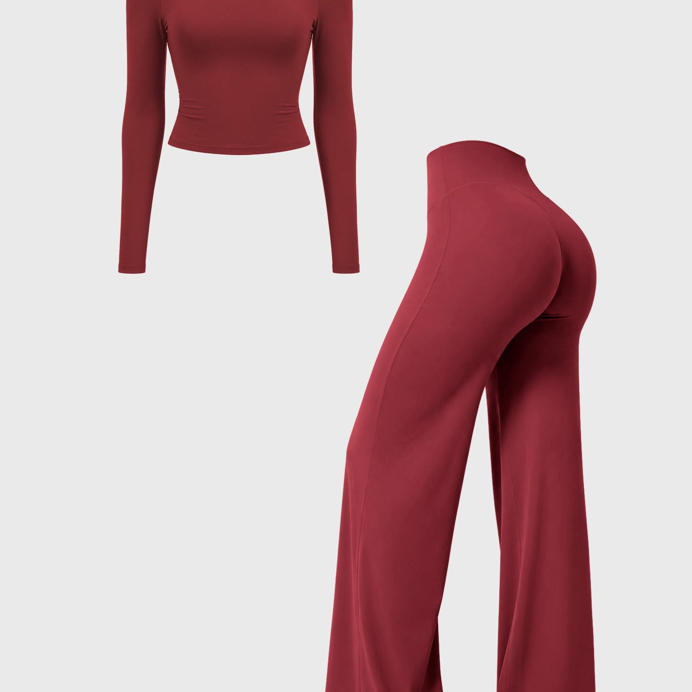 ALIENDOSE | Off-Shoulder Top & Straight-Leg Leggings Set – Y2K Style & Comfort